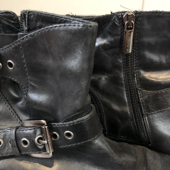 Aquatalia Black  Leather Ankle Boots - Picture 4 of 4